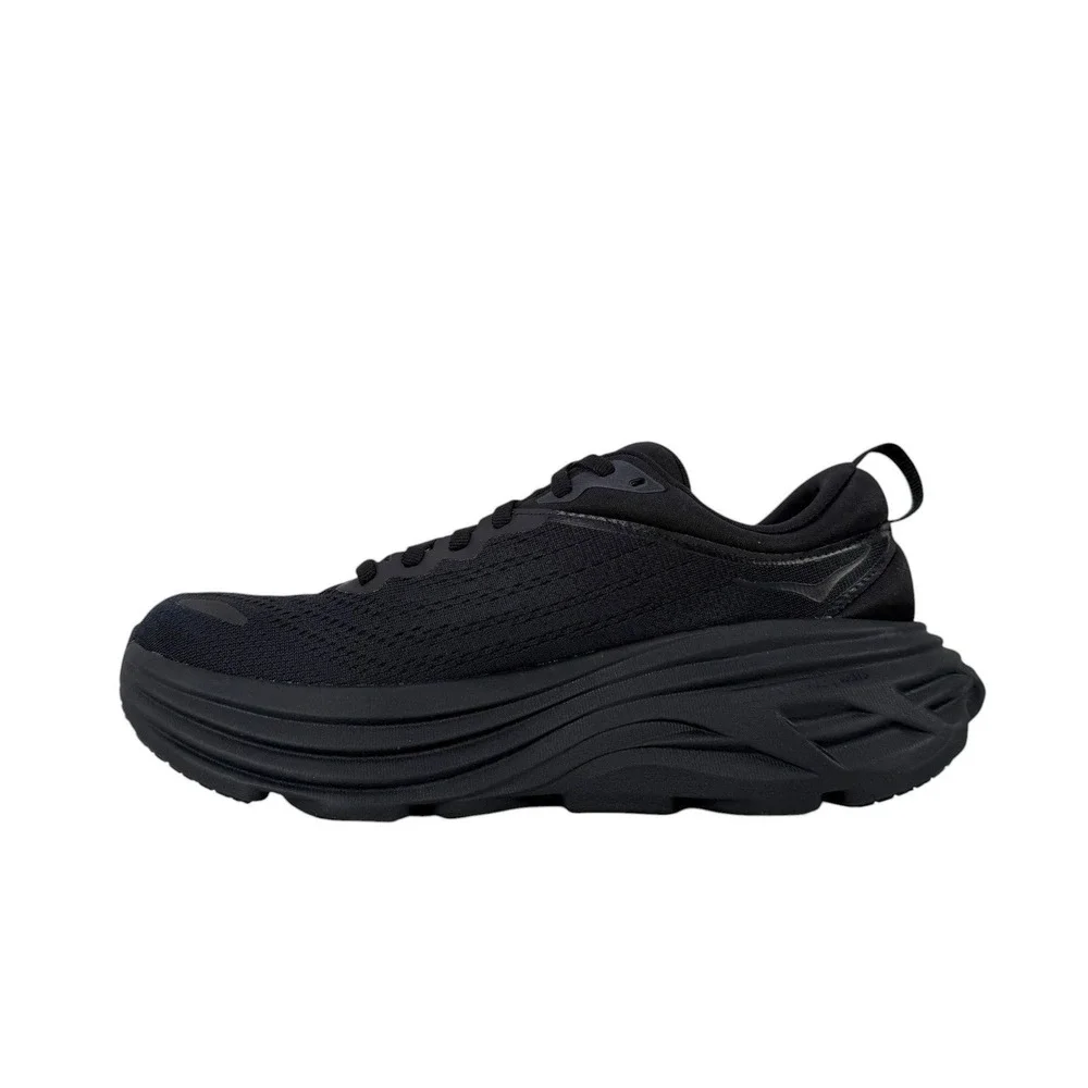 Hoka Bondi 8 Mens Running Shoes Size 7 D Black on Black 1123202-BBLC
